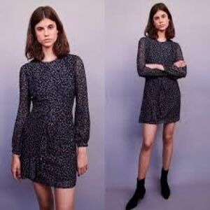 Maje Revano Long Sleeve Mini Dress